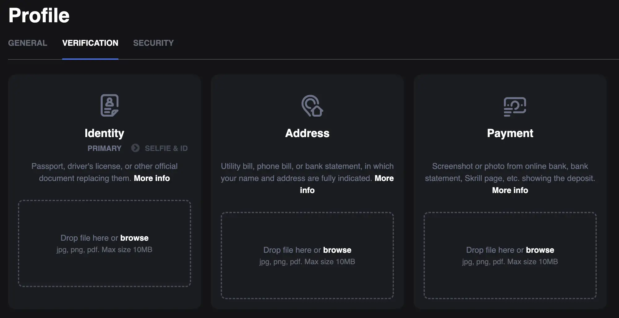 SkyCrown Casino Verification